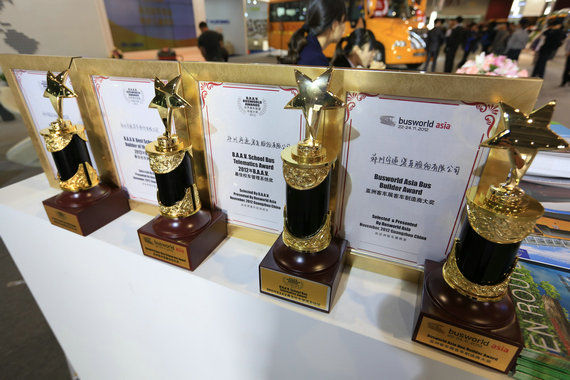 宇通在2012年度BAAV亞洲客車展狂攬四項大獎