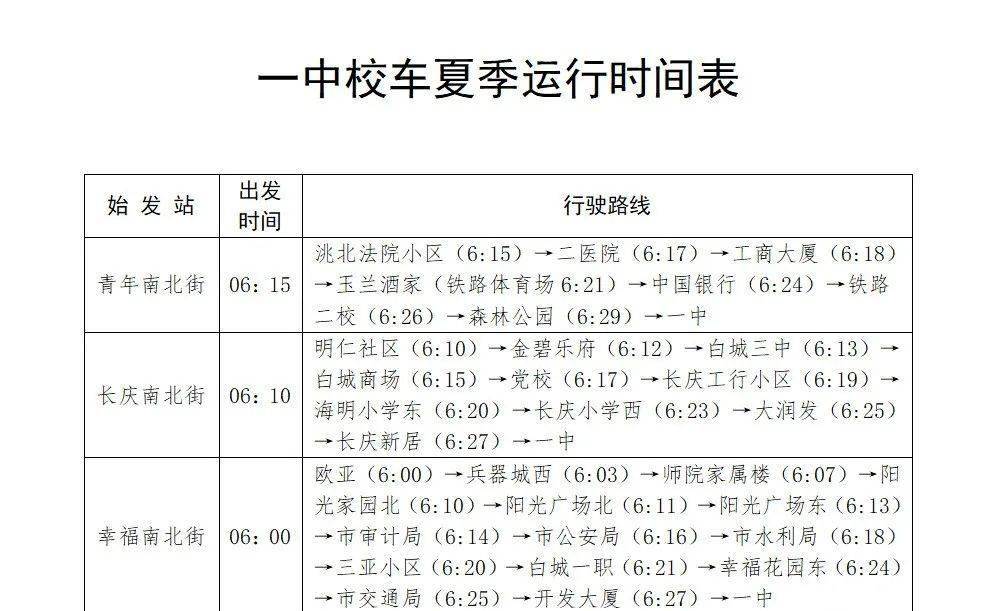 免費接送學生!白城這所學校校車開通運行,共三條線路! 免費接送學生!白城這所學校校車開通運行,共三條線路!