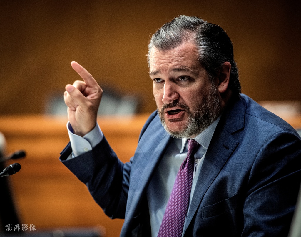 美國反控槍議員克魯茲攤上事！52輛校車擺成一把“槍”堵在家門口