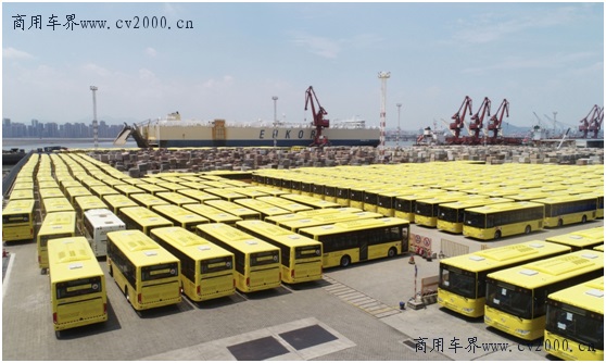 再次發(fā)運沙特449輛智慧安全校車